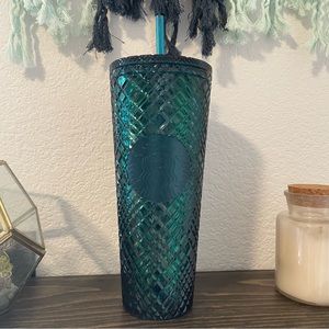 Starbucks 2021 Holiday Jeweled Blue Green Venti